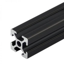 1PC 검정 2020 유럽 표준 알루마이트 알루미늄 프로파일 압출 100mm - 800mm 길이 선형 레일 500mm CNC 3D 프린터 용, 450mm