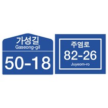 새주소 도로명판 건물번호판 소형 대형 알루미늄판 반사시트지, 사각