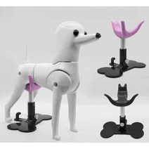 반려견 받침대 애견 미용사 애견샵 높이 조정 거치대, 다크 그레이