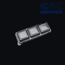 직사각 3칸 반찬 샐러드 다용도 포장 배달 용기 뚜껑 단품 100개