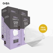 o2킵스 2471-비말방지 3D입체 3중구조 마스크 100개입, 화이트, L