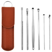 귀지 제거 흡입기 핀셋 6pcs 귀지 리무버 귀 청소기 왁스 제거 도구 Earpick 스틱 픽업 청소 클렌저 스푼 건강 관리, C