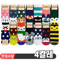 삭스모아 꾸러미 수면 캐릭터 양말 4켤레 (11000원)