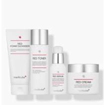 메디큐브 레드라인 4종세트(크림+토너+세럼+폼클렌징230ml), 1개