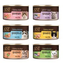ANF 캣푸드 캔 6종 1box (24개) 당일 배송, 1박스, 참치무스
