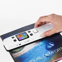 비파괴북스캐너 휴대용 A4 Iscan WiFi 1050 인치 당 점 JPGPDF 사진 이미지 책 문서 LCD 디스플레이 용 고속 핸드 헬드, Black No Wifi