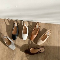 [브링미슈3cm]사각밴딩 슬링백 플랫슈즈(6color)