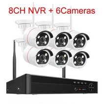 셉톱박스 빔프로젝터 영상기 송신기 리모콘 Techage-5mp 8CH 무선 감시 보안 시스템 AI 얼굴 감지 비디오 C, 03 8CH NVR and 6 Camera_03 2T