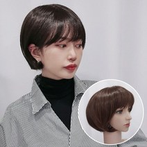 모위드 여자항암가발 인모 최고급고열사 혼합 ks901, 1개, 갈색