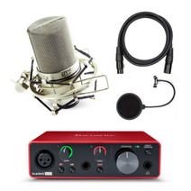 MXL 990 + 포커스라이트 스칼렛 SOLO 마이크 스탠드 패키지 1, 스탠드 없음 (MXL990+SOLO)