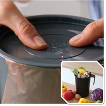 음식물 쓰레기 압축기 통칩 짬통 소형 휴지통 찌꺼기 폐기 진공 분리기 대용량, 블랙