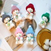 귀여운 털 모자 쓴 커피 마시는 지방이 석고방향제 (리필 오일 포함) 6color, 바질라임만다린, 그레이, 차량용