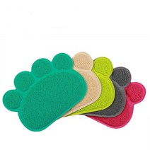 강아지 온열매트 pet dog 고양이 먹이 매트 dog paw shape pet bed mat dish bowl food water feed 닦기 쉬운 청소 패드 db709, 로즈 레드, l