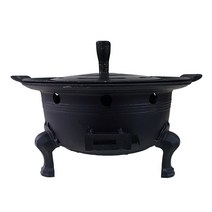 주물 화로 구이판 세트 숯불 3~4인용 모닥불 불멍화로, 화로구이세트41cm(주물화로+솥뚜껑구이판)