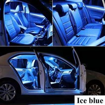 자동차 LED 인테리어조명 Canbus Skoda Superb 1233U 3T 3V33V5Fabia Octavia MK1MK2MK3A5A76Y NJ3NJ5빠른 액세서리, Ice Blue 8000K, Fabia MK2 Hatch -8P