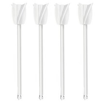 믹서 Paint Epoxy Resin Mud Power Mixer Blade Drill Tool for Mixing 1.4" Plastic Paddle Mixes Lat, 03 4Pcs White