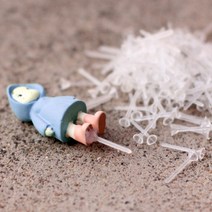 화분 피규어 고정핀 미니어처 인형 꽂이 투명 케익 장식 홀더 받침대, 단품