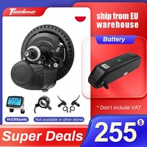 전기자전거모터 전기 자전거 변환 키트 배터리 포함 미드 드라이브 Ebike Tongsheng tsdz2B 모터 36V 48V, 02 36V 350W, 03 Tube 36V15AH