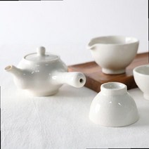 백자다기세트 2인 1인 전통 찻잔 녹차 차마시기 그릇 세트 다기용품 다도용품