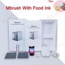 식용프린터 미니 케이크 라떼아트 식품 프린터 kongten mbrush color 무선, 식용 잉크, 협력사