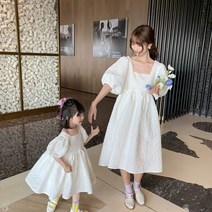 모녀복 벌룬소매 예쁜 원피스 패밀리룩 공주