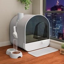 고양이 침대 팬 코너 샌드박스 카펫 디자인 평판 탑도어 대형화장실 후드, Intelligent style8