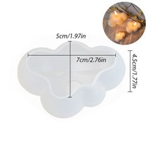 3D 스테레오 곰 실리콘 금형 DIY 동물 모양의 양초 수제 석고 비누 만들기 용품 초콜릿 케이크 부활절 토끼 계란, Cloud