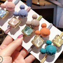 [KT알파쇼핑]귀욤생쥐비즈머리끈 5칼라/방울머리끈, 블루, 본상품선택