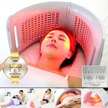 럭시스 무선 LED 마스크 돔 피부관리기+피부과 앰플6, WM19200