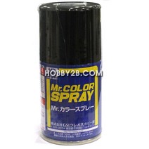 GSJ092/ 미스터칼라 스프레이 그로스 블랙 (반광)(MR.COLOR SPRAY SEMI GLOSS BLACK)(SG-p)