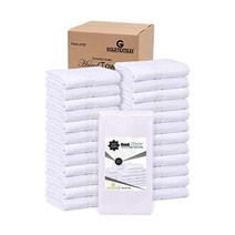 24pcs (24개) 화이트 16x27인치 면혼방 이코노미 핸드타올 살롱/체육관/호텔 초용 흡수제 주방 화장실 가정용 타월, 60 Pack