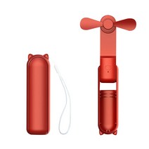 다렌 USB 접이형 핑거캣 미니 손선풍기 휴대용 미니선풍기, 48H지속사용가능, 레드