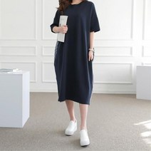 루즈핏 반팔티 면티 박시 원피스 드레스 제주여행룩