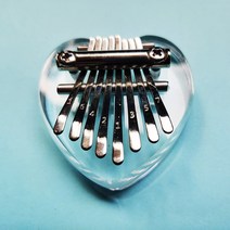 칼림바 8음 휴대용 미니 샤빌리 나무 mini양손 거문고 크리스탈 작은사이즈 악기, T01-8음 하트형 크리스탈 타입