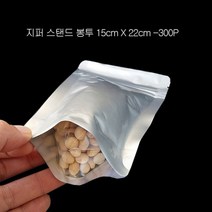 제이스토어 / 밑투명 스탠드 알루미늄봉투 지퍼백 15X22cm 300P, 패셔너블리 1, 패셔너블리 15X22cm 밑면8cm