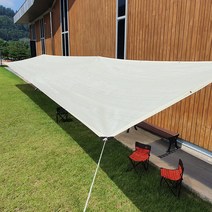 크림 그늘막 쉐이드 썬쉐이드 옥상 천막 차광막 테라스 카페 선쉐이드, 5번: 2 x 6