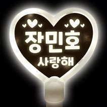 DIY LED 콘서트 응원봉 문구 트로트 굿즈 교체 하트봉 별봉 야광봉, (하트)흰색