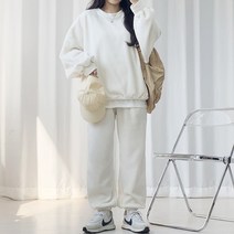 [오버핏/꾸안꾸] 티너 후리스 트레이닝 세트