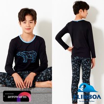 [엘인보아] 주니어 에어로웜 기능성내의 베어블랙