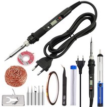 전기용접기 스포트용접기 미니스폿용접기 전기 납땜 인두 키트 세트 80W 디지털 온도 조절 가능한 용접, 04 Set-5_01 220V EU Plug