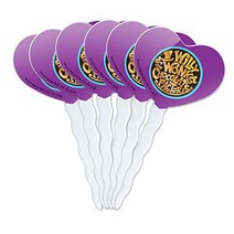 GRAPHICS MORE Willy Wonka and The Chocolate Factory Logo Heart Love Cupcake Picks Toppers Decoratio, 1