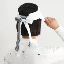 골프 여름 시원한 모자 썬캡 썬바이저 여성 리본 자외선 바이크 행사 30대 둘레길, 블랙