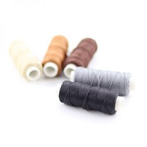 내구성 라운드 왁스 스레드 0.8mm 너비 DIY 가죽 공예 도구 스티칭 신발 핸드백 수하물 액세서리 20m/롤, 38 powder blue
