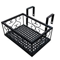 모칸도 베란다 화분걸이대 (직각형 30x20cm) 고리 2개형, 01.화분걸이대(직각형/30x20)_블랙
