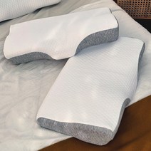 제이토리 경추베개 목이편한 메모리폼베개 낮은 숙면베개 기능성베개, 메모리폼 베개 화이트/그레이 50*30*11-6cm, 1개