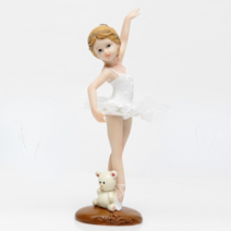 발레 소녀 천사 인형장식 발레리나 피규어 캐릭터 실내장식품 댄스스쿨 장식 인테리어용품, C-28*9.5cm