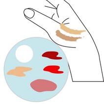 메이크업 투명 아크릴 팔렛트 파운데이션 립스틱 믹스 덜어쓰기 소분 색상 혼합 크림, 1P