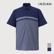 [INDIAN] 코튼 멜란지 원포인트 셔츠_MITNSXM4201