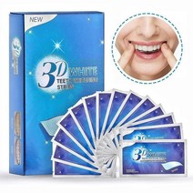 Wzgong 3D 화이트 이빨 Whitestrips 이중 탄성 젤 구강 위생 치아 미백 스트립, 1