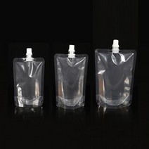 투명 스파 우트 액상 주스 음료 캡파우치 음료팩 주스팩 육수파 슬러 시파 한약 보관, 3파우치 음료팩-300ml